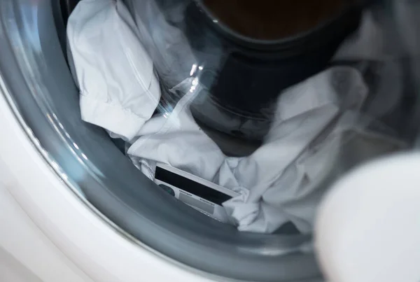 Forgotten Credit Card Washing Machine — Stock Photo, Image