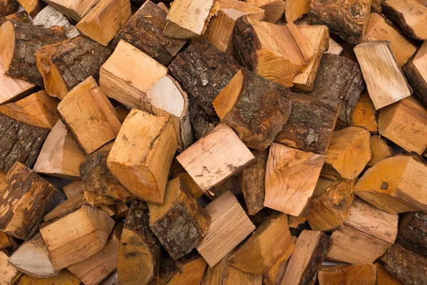 Background of chopped firewood closeup — Stock Photo, Image