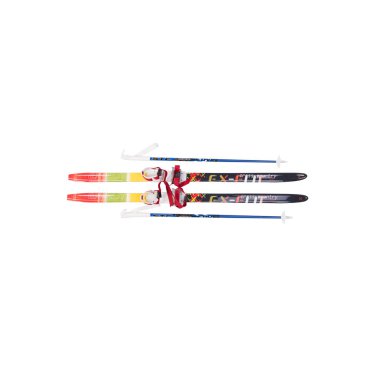 Minsk, Belarus - Ağustos 2017, 09 - beyaz bir arkaplanda kayak yapmak