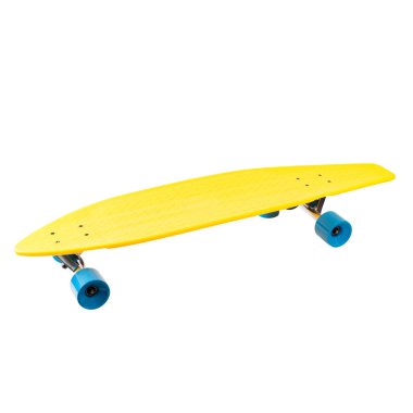 modern renkli kaykay - beyaz üzerinde izole pennyboard
