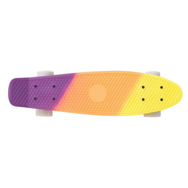 Moderno skateboard colorato - pennyboard isolato su bianco — Foto Stock