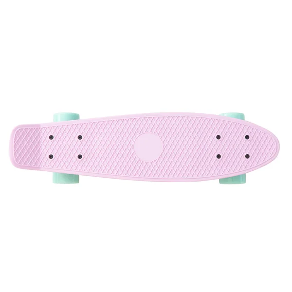 Skateboard coloré moderne - pennyboard isolé sur blanc — Photo