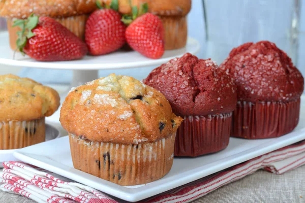 Delicious breakfast muffins — Stock Photo, Image