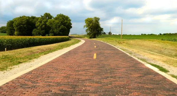 Bakstenen weg op Route 66 — Stockfoto