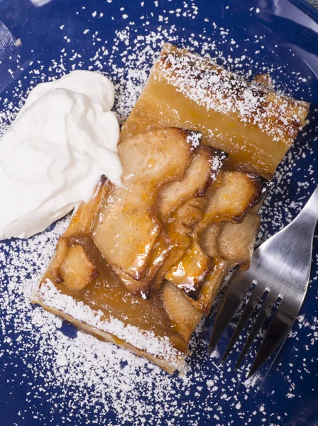 Tarta de manzana rústica horneada — Foto de Stock