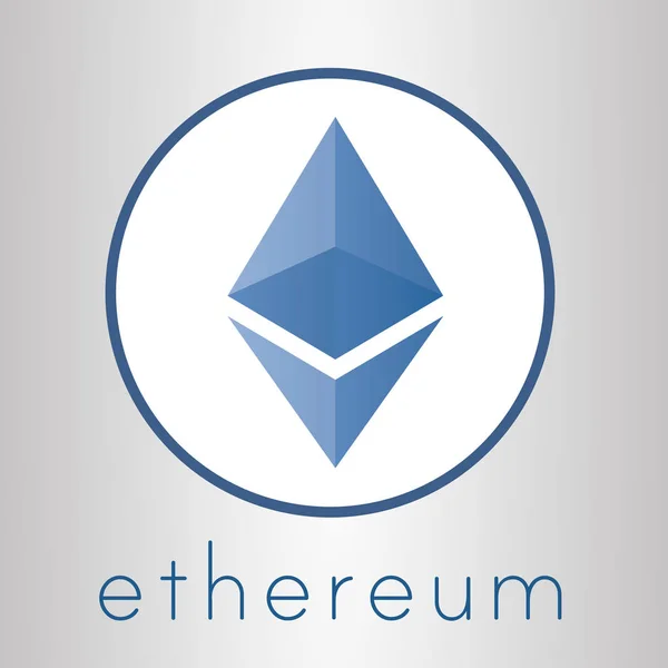 Ethereum cripto currency vector logo — Stock Vector