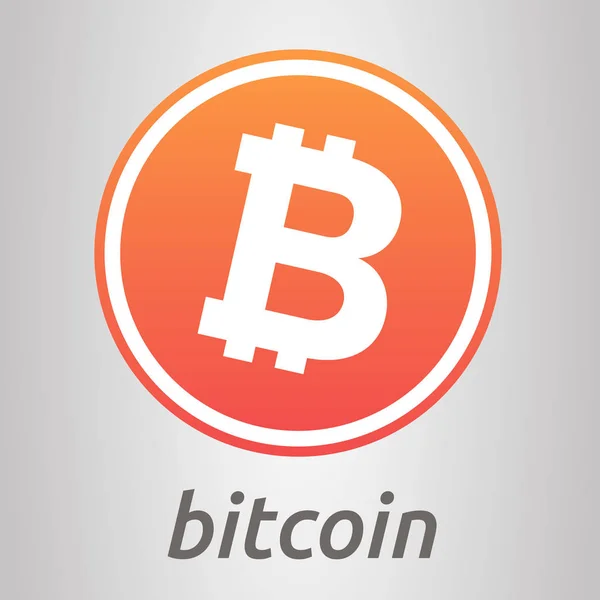 Bitcoin vector logo for web and print — Stock Vector