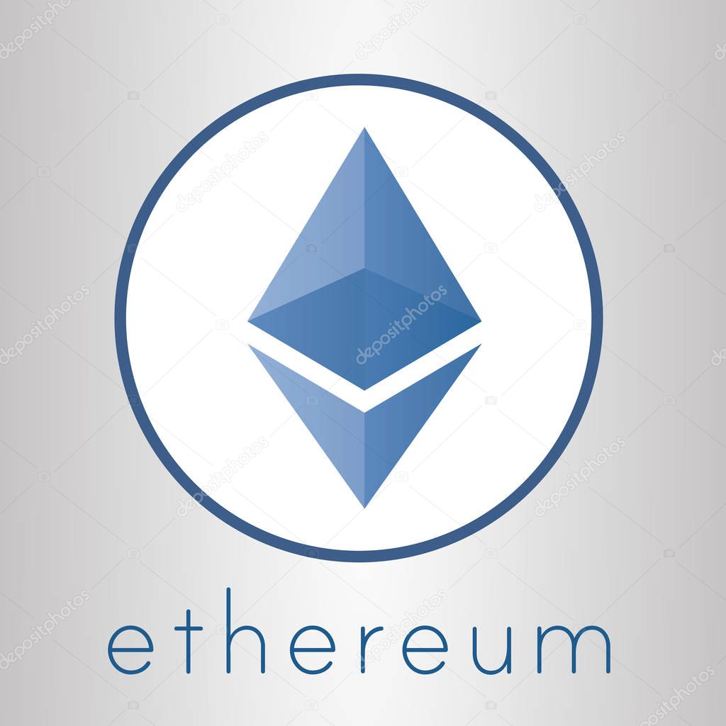 Ethereum cripto currency vector logo