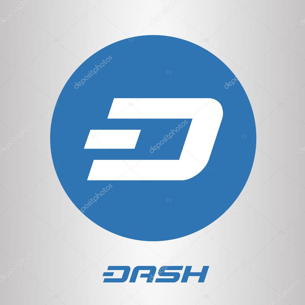 Dash blockchain cripto currency vector logo