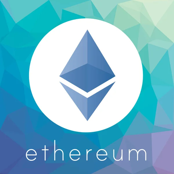 Ethereum cripto 通貨のベクトルのロゴ — ストックベクタ