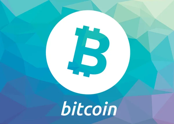 Bitcoin blockchain criptocurrency logo — Stockvector