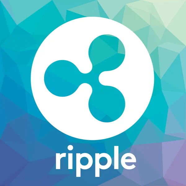 리플 Xrp blockchain cripto 통화 지불 벡터 로고 — 스톡 벡터