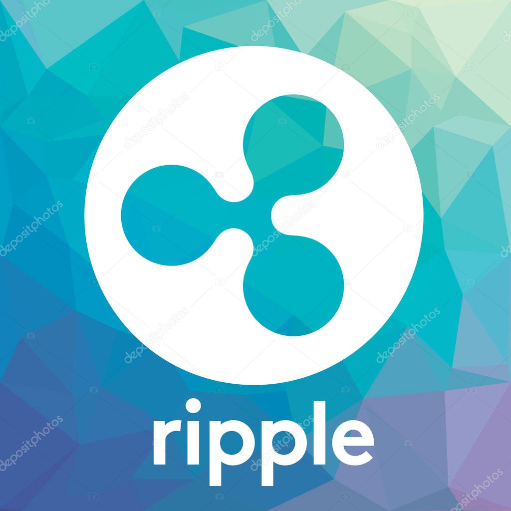 Ripple XRP blockchain cripto currency payments vector logo