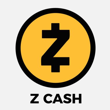 Zcash (ZEC) cripto currency vector logo clipart