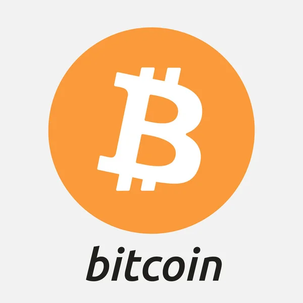 Bitcoin blockchain criptocurrency logo — Stock Vector