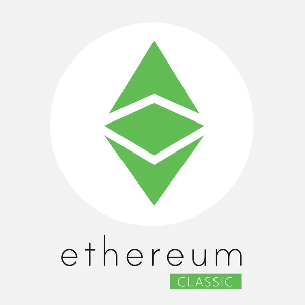 Ethereum Classic (ETC) logo vettoriale valuta cripto — Vettoriale Stock