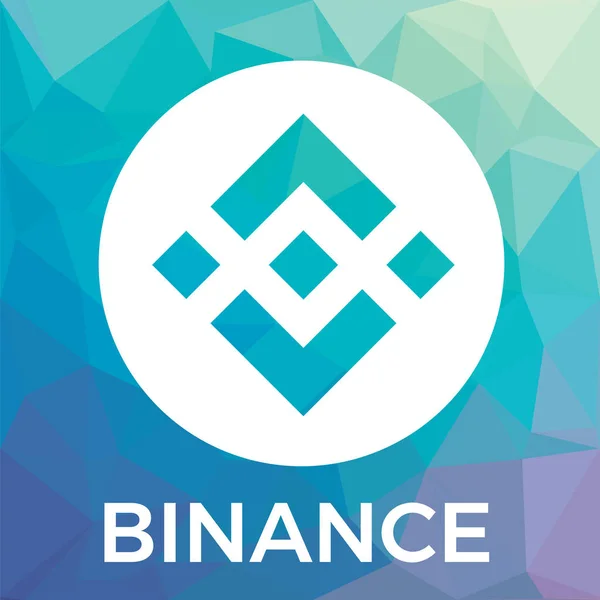 Криптовалютная биржа Binance (BNB) и вектор криптовалюты блокчейн — стоковый вектор