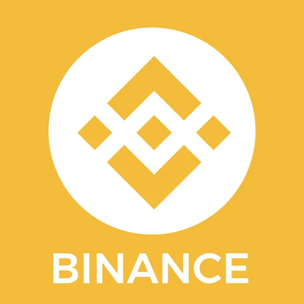 Binance (BNB) criptovaluta scambio e blockchain valuta arancione logo vettoriale — Vettoriale Stock