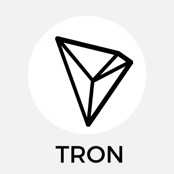 Tron (Trx) 분산 blockchain 애플 리 케이 션-구매 지불 cryptocurrency 벡터 블랙 화이트 로고 — 스톡 벡터