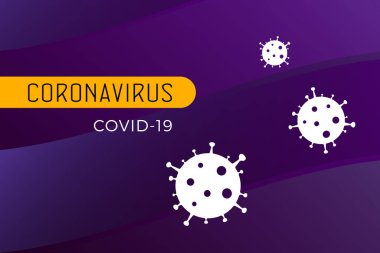 Coronavirus 2019-ncov düz vektör illüstrasyon konsepti haber sitesi, video blogu, sosyal medya için. Çin romanı Covid-19 salgın haber başlığı