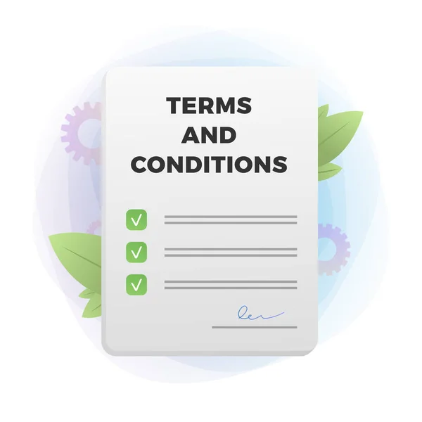 Terms and Conditions, also known as terms of use, vector icon. Legal agreements between a service provider and a person who wants to use that service isolated on white background — Stock Vector