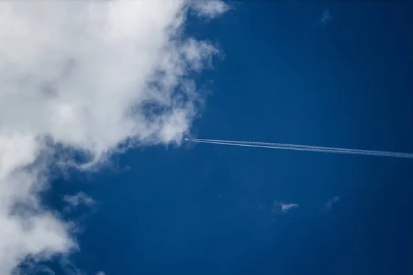 plane journey through the clouds