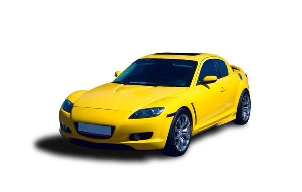 Carro desportivo amarelo — Fotografia de Stock