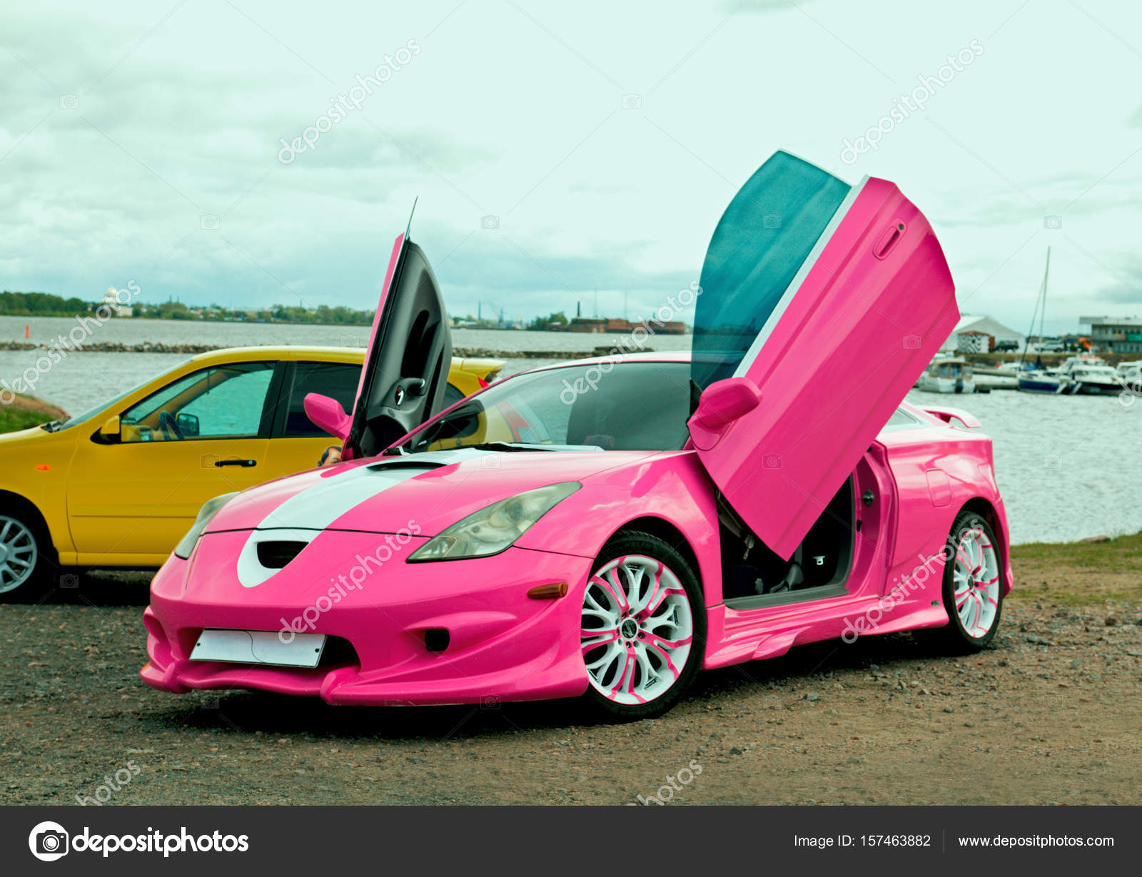 Japanese Tuning Sports Car With Lambo Doors Stock Editorial