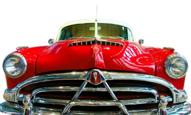 Beyaz arka plan üzerinde Oldtimer araba izole