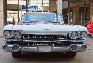 Klasik Amerikan klasik arabası Cadillac Eldorado 1959. Ön çizim