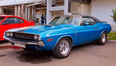 Amerikan klasik kaslı arabası Dodge Challenger 1970.