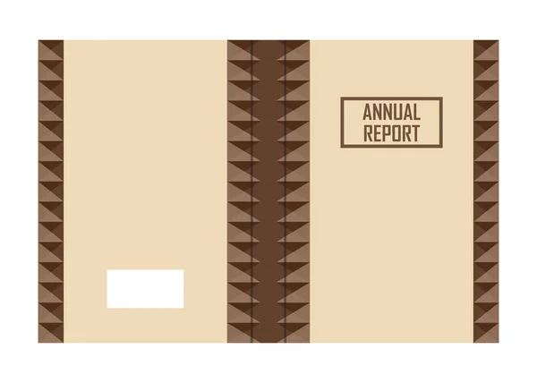 Annual report brown cover design — Stock Vector