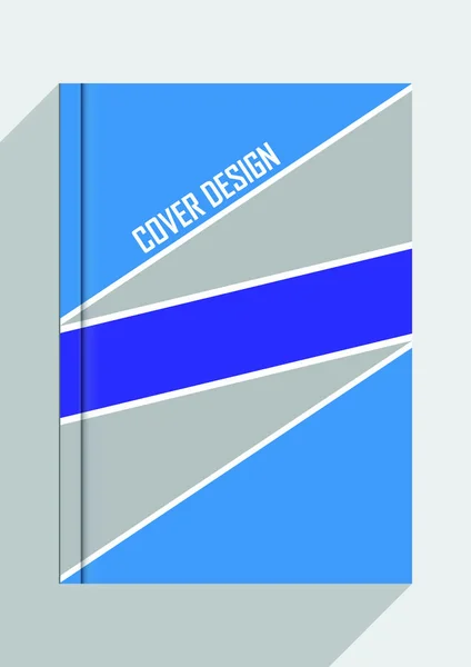 Diseño de la cubierta azul y gris — Vector de stock