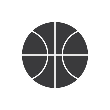 Basit düz basketbol simgesi