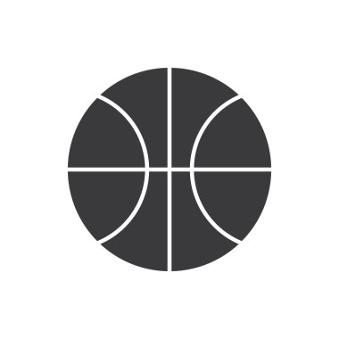 Basit düz basketbol simgesi