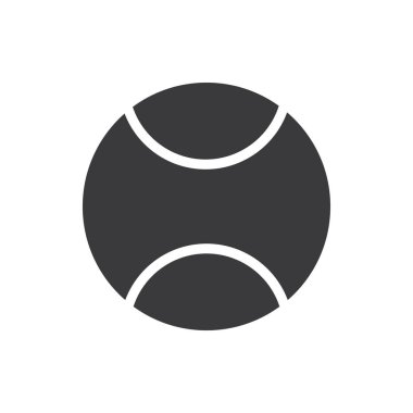 Basit düz tenis topu simgesini