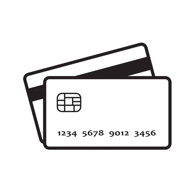 Eenvoudige creditcard pictogram — Stockvector