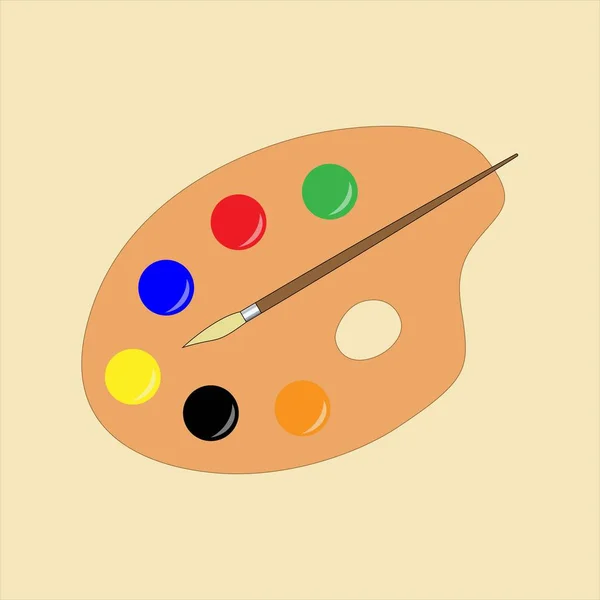 Einfache Flachmaler-Palette — Stockvektor