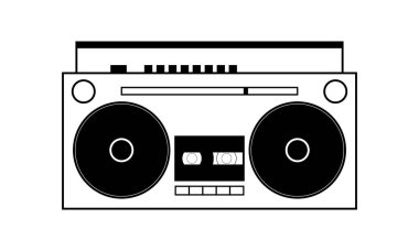 Basit boombox vektör çizim