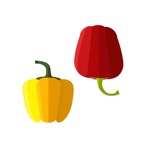 Sweet pepper. Vector colored object. — Stock Vector