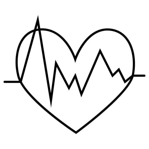 Vektor hjärta ikon på en vit bakgrund. — Stock vektor