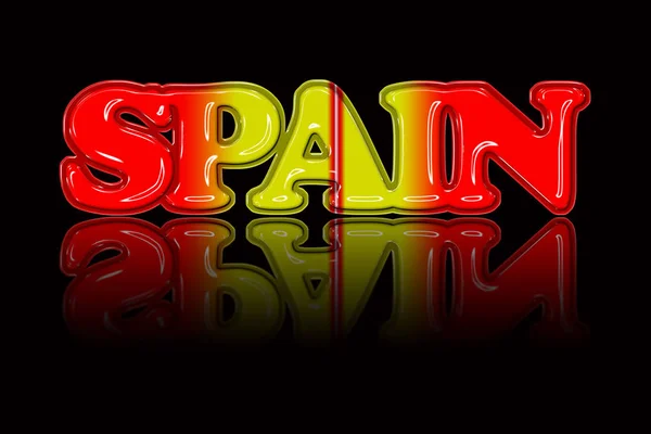 National color text 'SPAIN' illustration