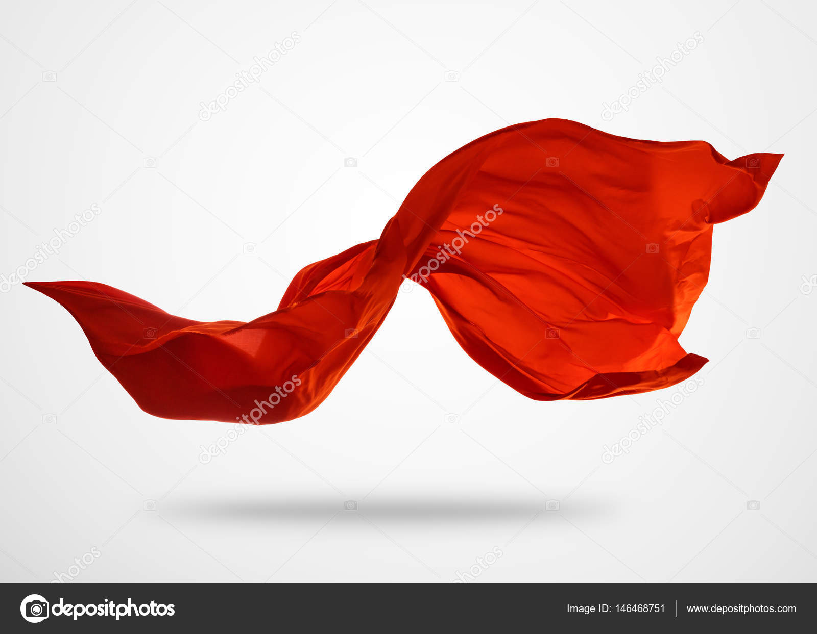 Smooth elegant red cloth on grey background Stock Photo by ©jag_cz