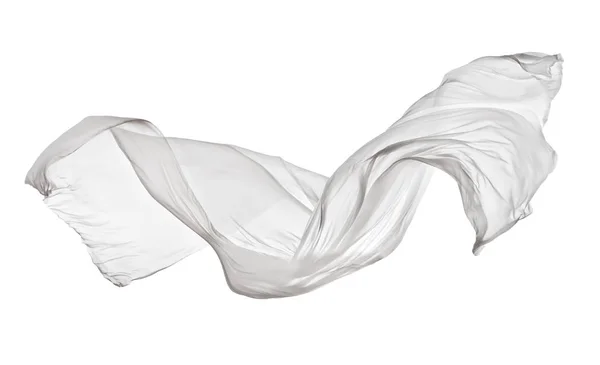 Smooth elegant white cloth on white background — Stock Photo, Image