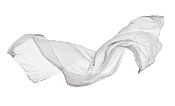 Smooth elegant white cloth on white background