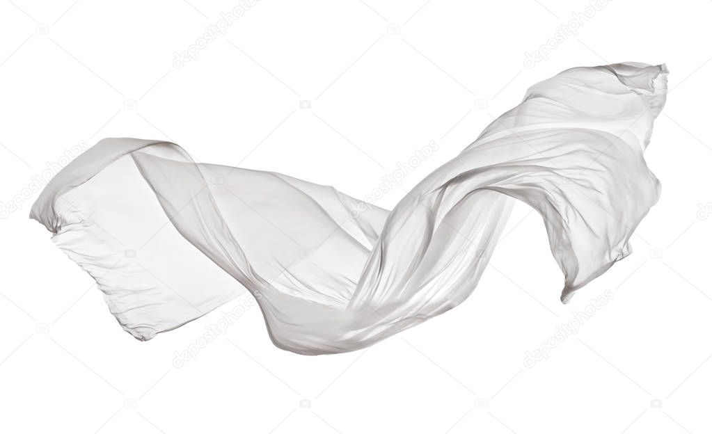 Smooth elegant white cloth on white background