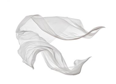 Smooth elegant white cloth on white background clipart