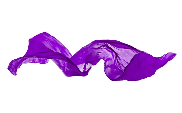 Гладкая элегантная фиолетовая ткань на белом фоне — стоковое фото