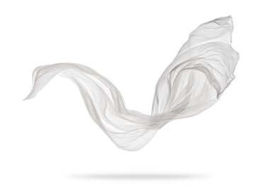 Smooth elegant white cloth on white background clipart