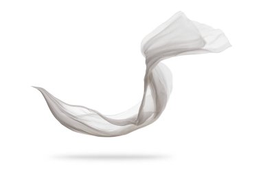 Beyaz arka plan üzerinde izole yumuşak zarif beyaz bez